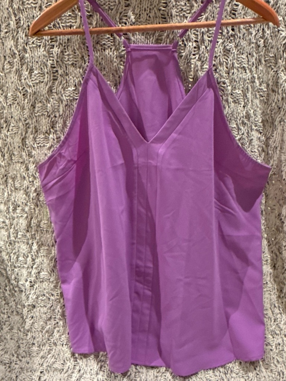 Women's Violet Spaghetti Strap V-Neck Tank Top